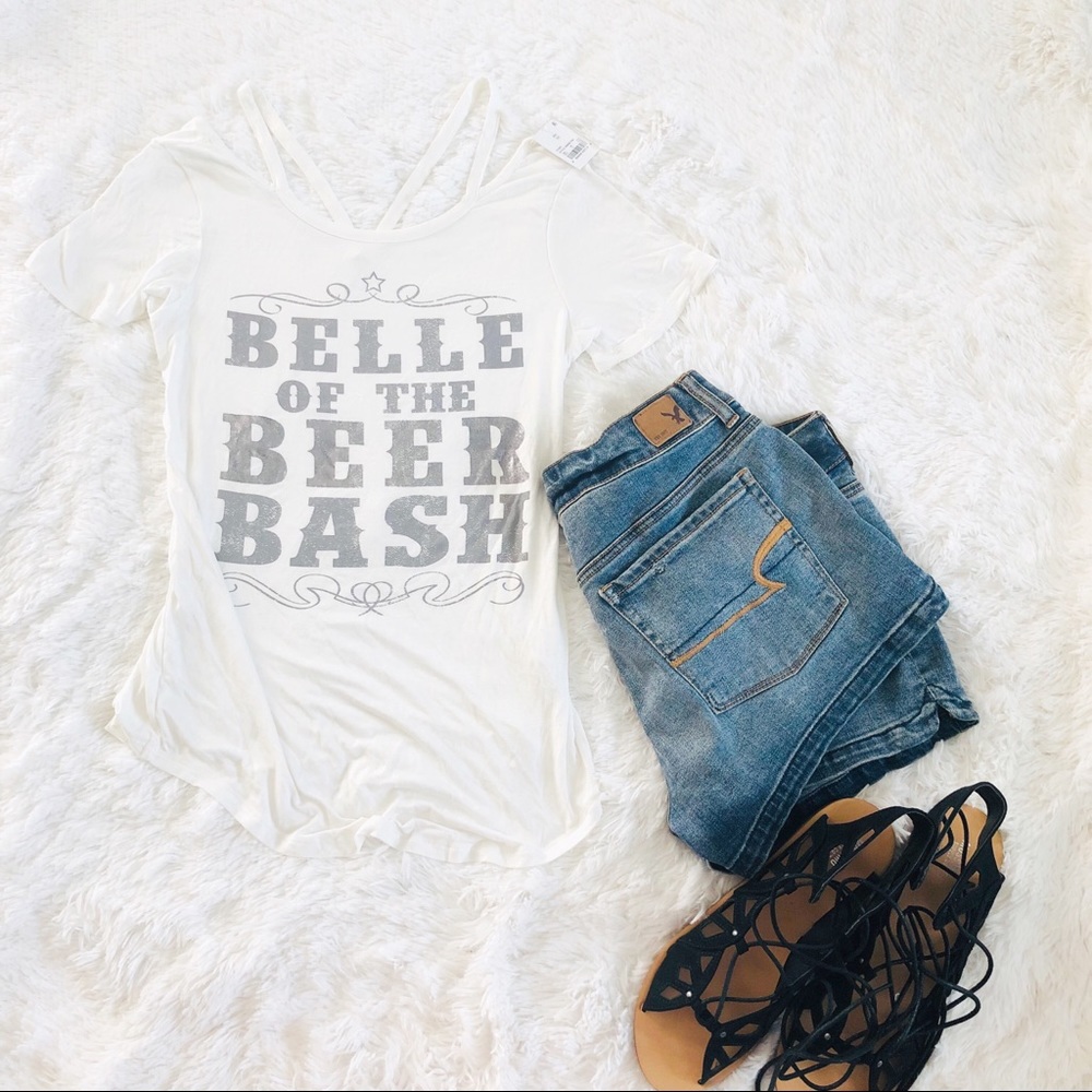 Zoe+Liv Ivory Belle Of The Beer Bash Graphic Tee